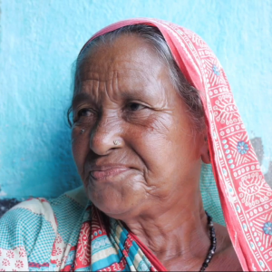 A woman in the middle of telling a story